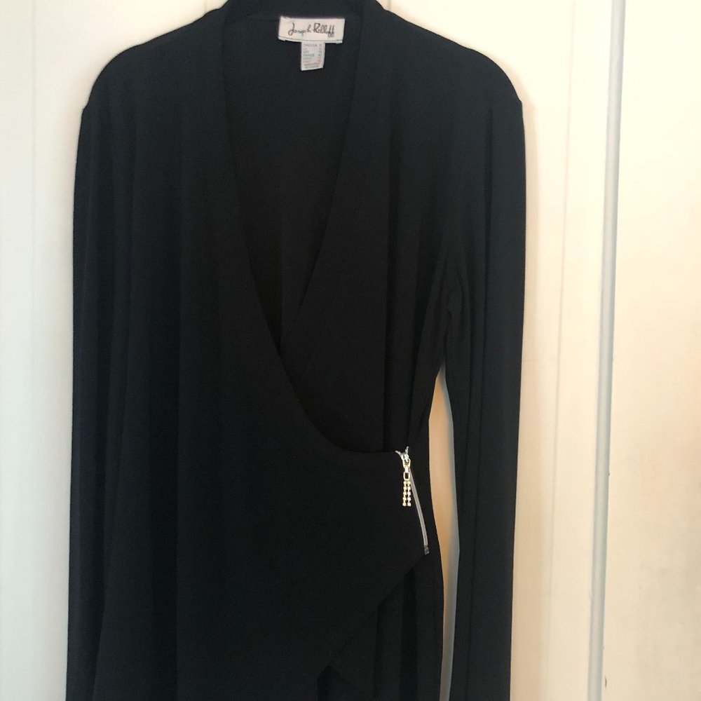 Joseph Ribkoff Faux Wrap with Rhinestone Detail